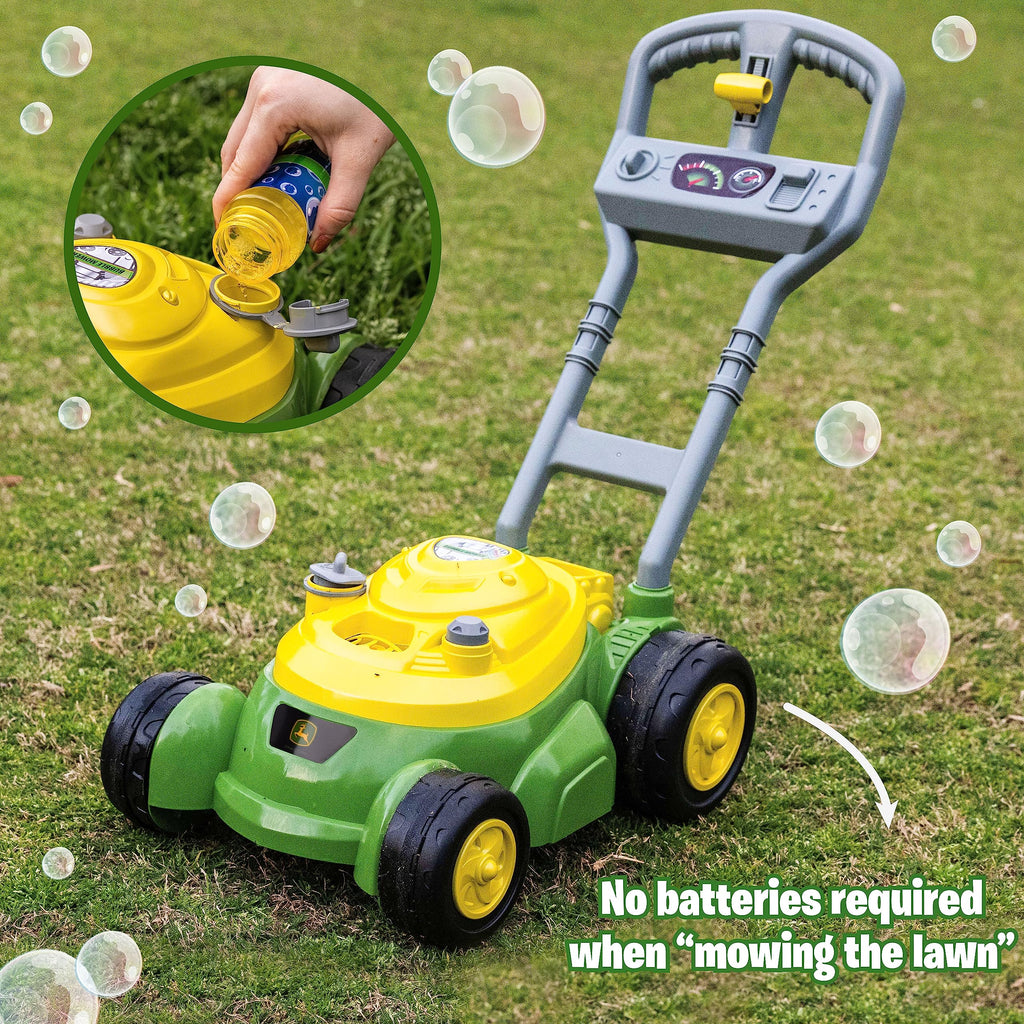 Bubble Lawn Mower for Toddlers, Bubble Blowing Machines, Indoor and Outdoor Gardening Toy, Birthday, Party Favor for Preschool Girls and Boys, No Batteries Required, 2+