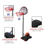 Rinhoo Basketball Stand Set Portable Mobile Basketball System Height Adjustable Basketball Hoop &amp; Goal for Youth Kid