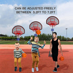 Rinhoo Basketball Stand Set Portable Mobile Basketball System Height Adjustable Basketball Hoop &amp; Goal for Youth Kid