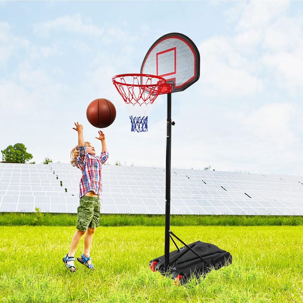 Rinhoo Basketball Stand Set Portable Mobile Basketball System Height Adjustable Basketball Hoop &amp; Goal for Youth Kid