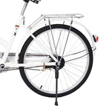Bikes for Women 24 Inch Beach Cruiser Bicycle,Commute Body Ease Women's Committed Rider, Damping Comfort Bike, Hybrid Bike White Seaside Travel Bicycle (Women Bike, Lady Bike)