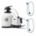 intex 3000 gph above ground pool sand filter pump w/ 1.5 inch pump hose (2 pack)