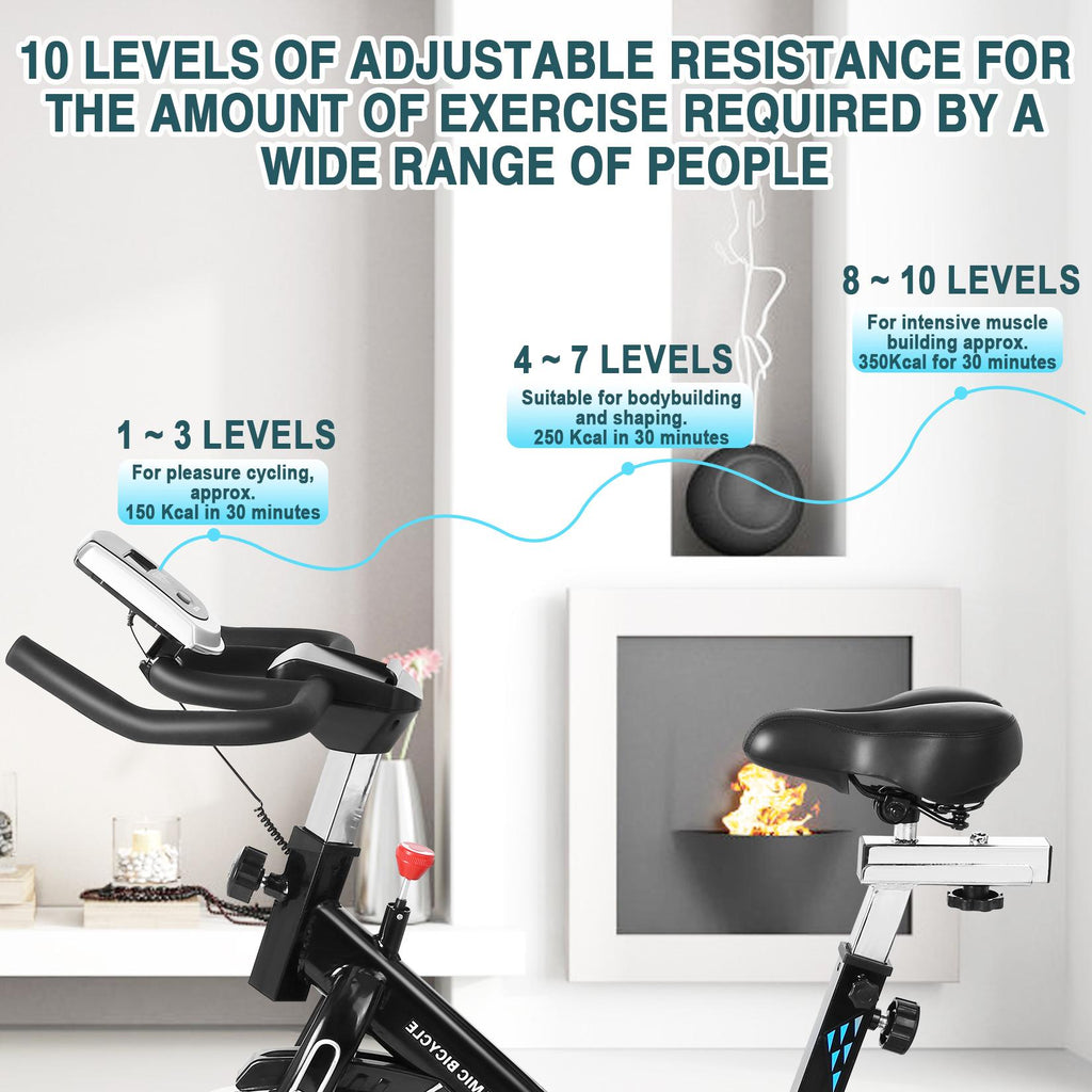 V.I.P. Exercise Bike,Indoor Cycling Bike with Virtual Riding APP,Folding Upright Exercise Bike,Stationary Training Bike with LCD Display, Heart Rate Monitor for Home Gym Fitness Cardio Workout,380 lbs