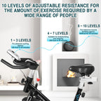 V.I.P. Exercise Bike,Indoor Cycling Bike with Virtual Riding APP,Folding Upright Exercise Bike,Stationary Training Bike with LCD Display, Heart Rate Monitor for Home Gym Fitness Cardio Workout,380 lbs