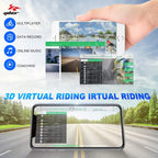 V.I.P. Exercise Bike,Indoor Cycling Bike with Virtual Riding APP,Folding Upright Exercise Bike,Stationary Training Bike with LCD Display, Heart Rate Monitor for Home Gym Fitness Cardio Workout,380 lbs
