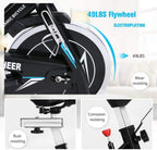 V.I.P. Exercise Bike,Indoor Cycling Bike with Virtual Riding APP,Folding Upright Exercise Bike,Stationary Training Bike with LCD Display, Heart Rate Monitor for Home Gym Fitness Cardio Workout,380 lbs