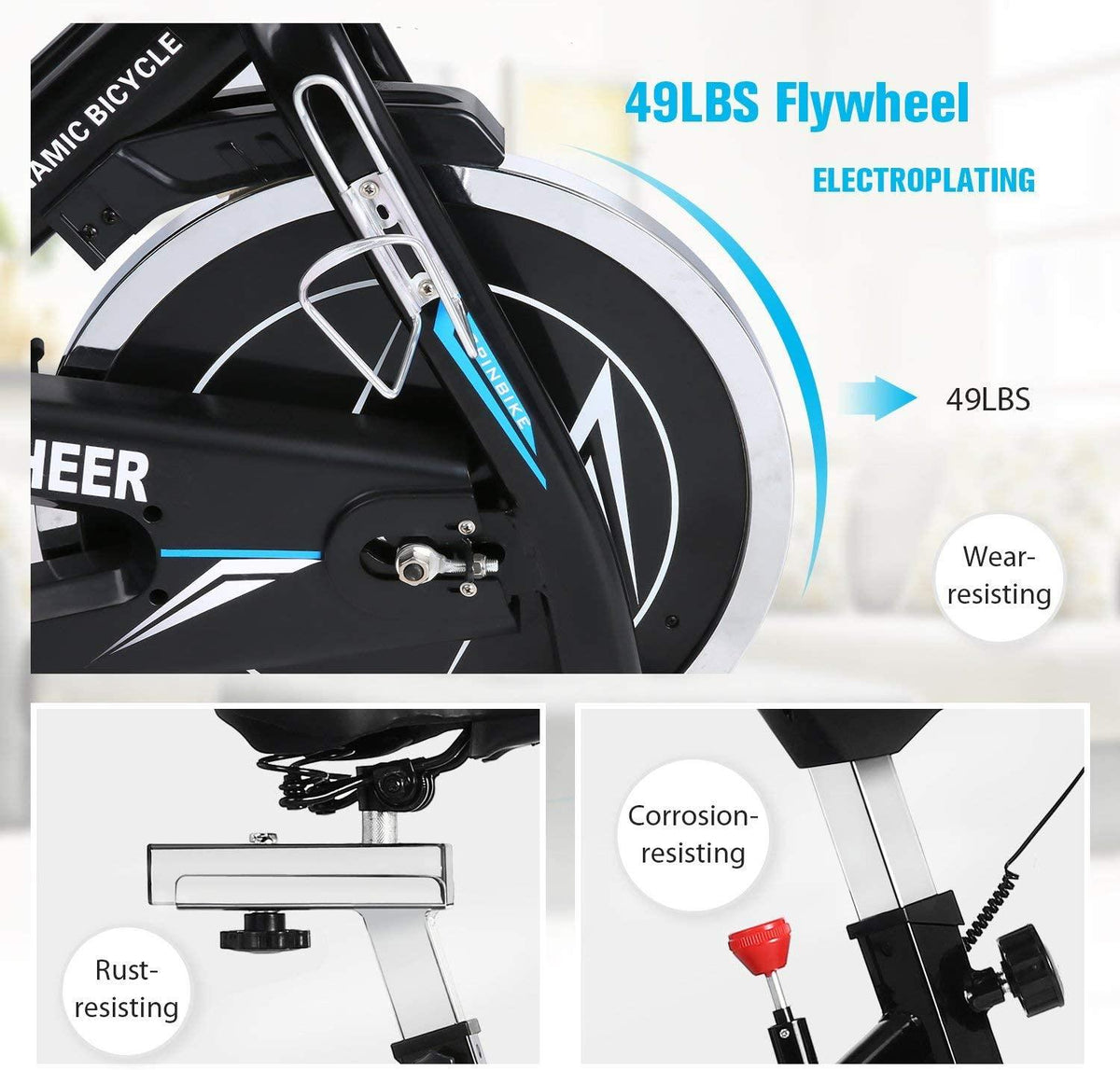 V.I.P. Exercise Bike,Indoor Cycling Bike with Virtual Riding APP,Folding Upright Exercise Bike,Stationary Training Bike with LCD Display, Heart Rate Monitor for Home Gym Fitness Cardio Workout,380 lbs