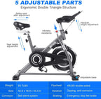 V.I.P. Exercise Bike,Indoor Cycling Bike with Virtual Riding APP,Folding Upright Exercise Bike,Stationary Training Bike with LCD Display, Heart Rate Monitor for Home Gym Fitness Cardio Workout,380 lbs