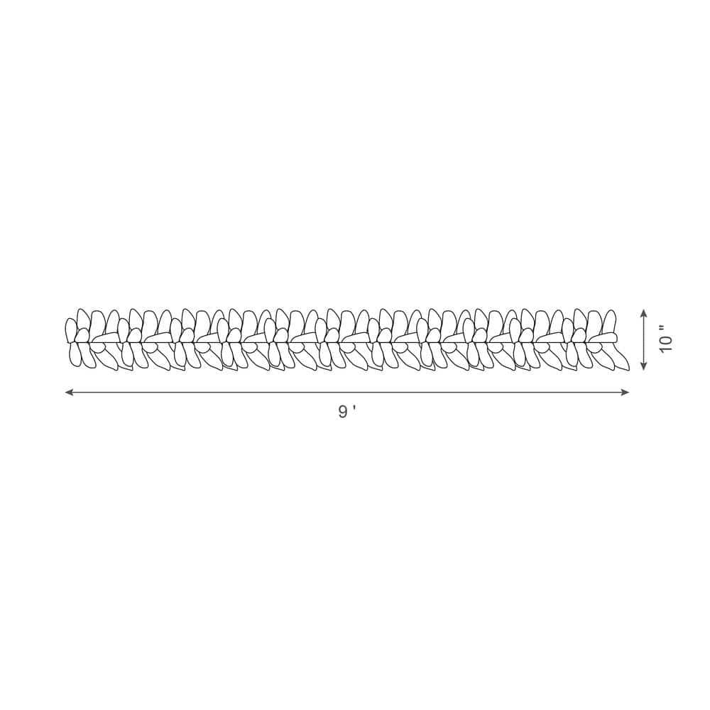 2-Pack 9 ft. Pre-lit LED Artificial Christmas Garland and 24 in. D Pre-Lit Snow Flocked Christmas Wreath Set