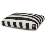 Black Vertical Stripe Medium Rectangle Indoor Outdoor Pet Dog Bed With Removable Washable Cover By Majestic Pet Products