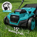 36V 15" Brushless Cordless Electric Dethatcher and Scarifier Compatible with  18V Battery(Tool Only), w/12Gal Thatch Collection Bag, 5-Depth Adjustment, -Fold, Walk Behind for Lawn Care
