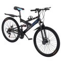 Mchoice Mountain Bike,26 inch 21 Speed Anti-Slip Bike,Double Disc Brake Full Suspension,Gift for Men or Women