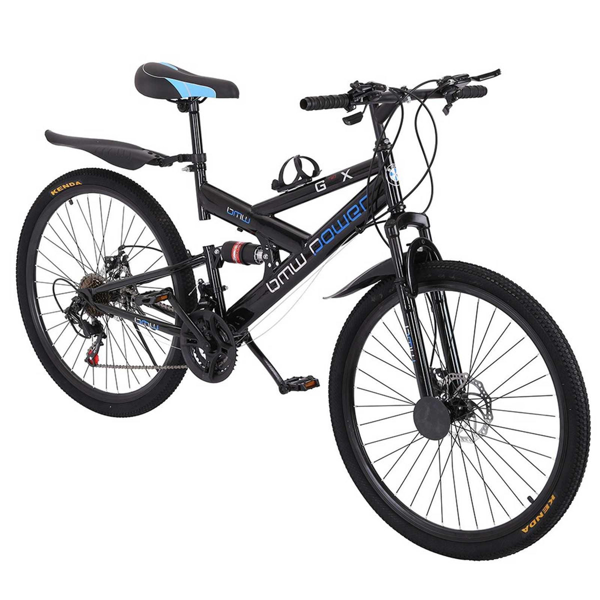 Mchoice Mountain Bike,26 inch 21 Speed Anti-Slip Bike,Double Disc Brake Full Suspension,Gift for Men or Women