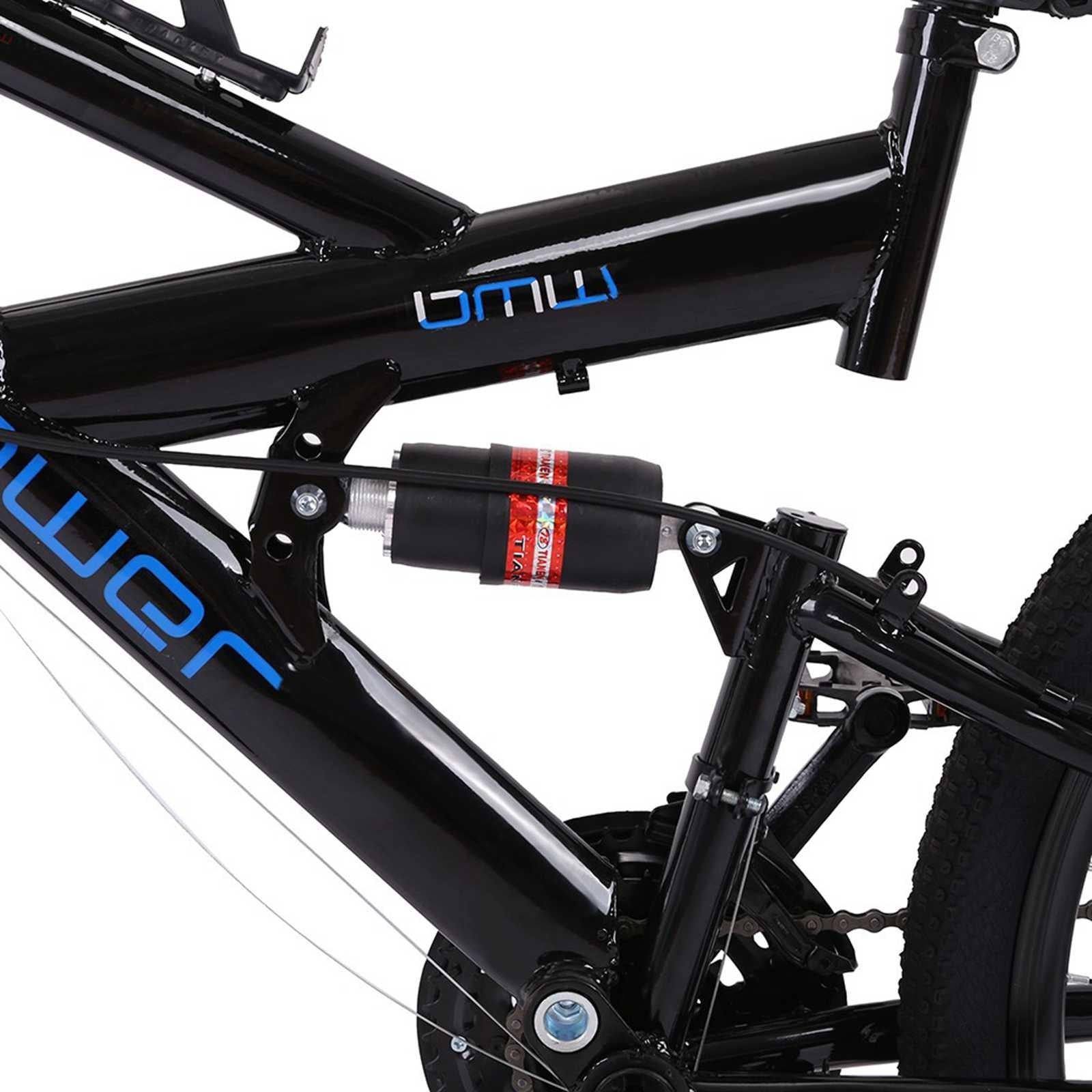 Mchoice Mountain Bike,26 inch 21 Speed Anti-Slip Bike,Double Disc Brake Full Suspension,Gift for Men or Women