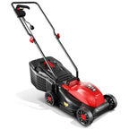 12Amp 16" Lawn Mower, 3-Position Height Adjustment, 2-in-1 Mulching &amp; Bagging, Corded Lawn Mower for Your Garden