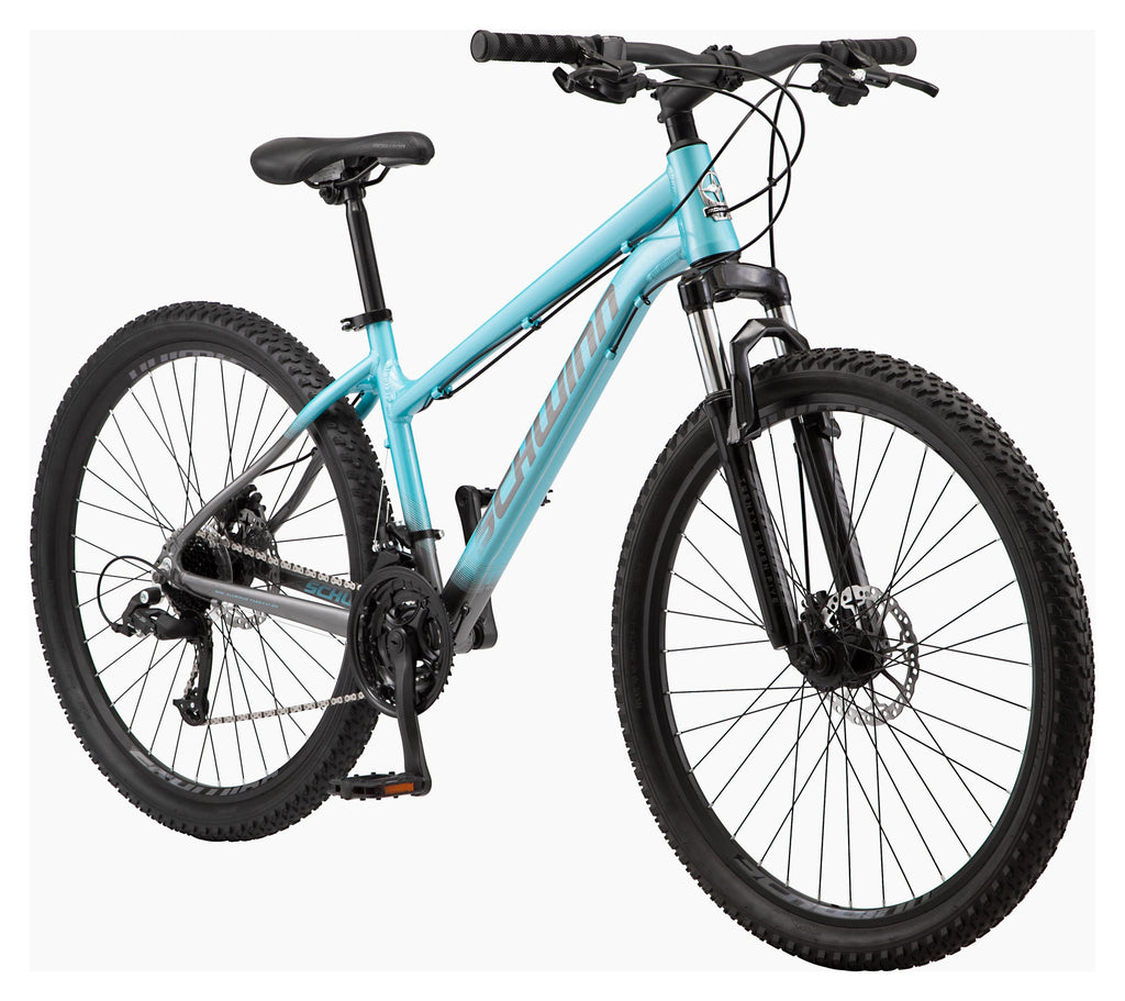 Schwinn AL Comp mountain bike, 21 speeds, 27.5-inch wheels, blue, women's style