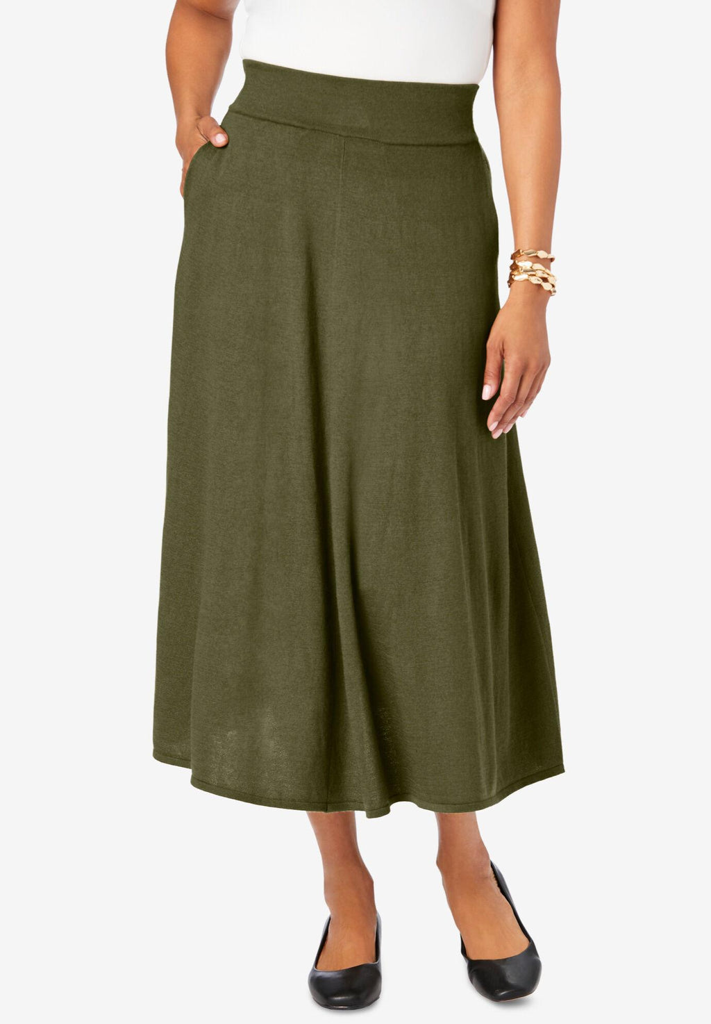 a-line cashmere skirt