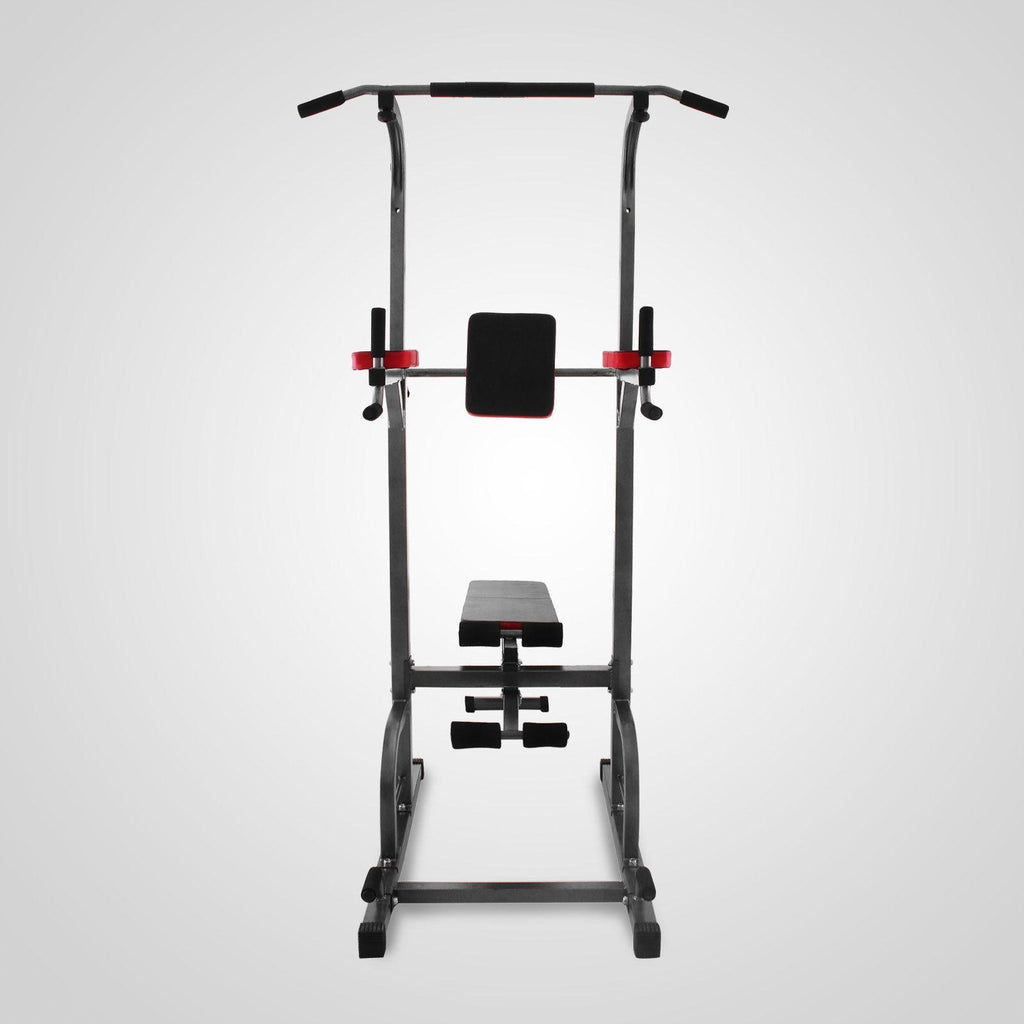 Power Towers Adjustable Height Multistation Power Tower 330 440LBS Dip Bar and Pull Up Station Home Fitness Workout Station for Indoor Home Fitness (363 with Bench Press)