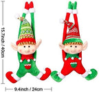 JJKFQ 2PS Christmas Decoration Elf Doll Plush Christmas Tree Hanging Ornament Merry Christmas Year Kids Toys