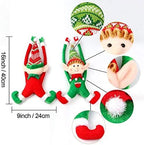 JJKFQ 2PS Christmas Decoration Elf Doll Plush Christmas Tree Hanging Ornament Merry Christmas Year Kids Toys