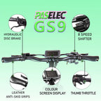 PASELEC Electric Bikes for Adult 27.5'' Mountain Bike Hydraulic Brakes E-Bike Moped Full Suspension Cycle with 48V 13ah Lithium Battery, 500W Professional E-MTB Bicycle