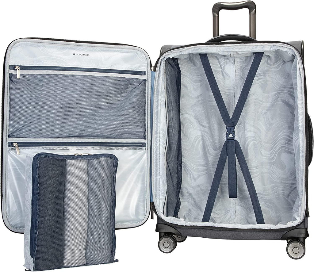 Malibu Bay 3.0 Spinner Luggage (Gray, Checked-Medium 25-Inch)