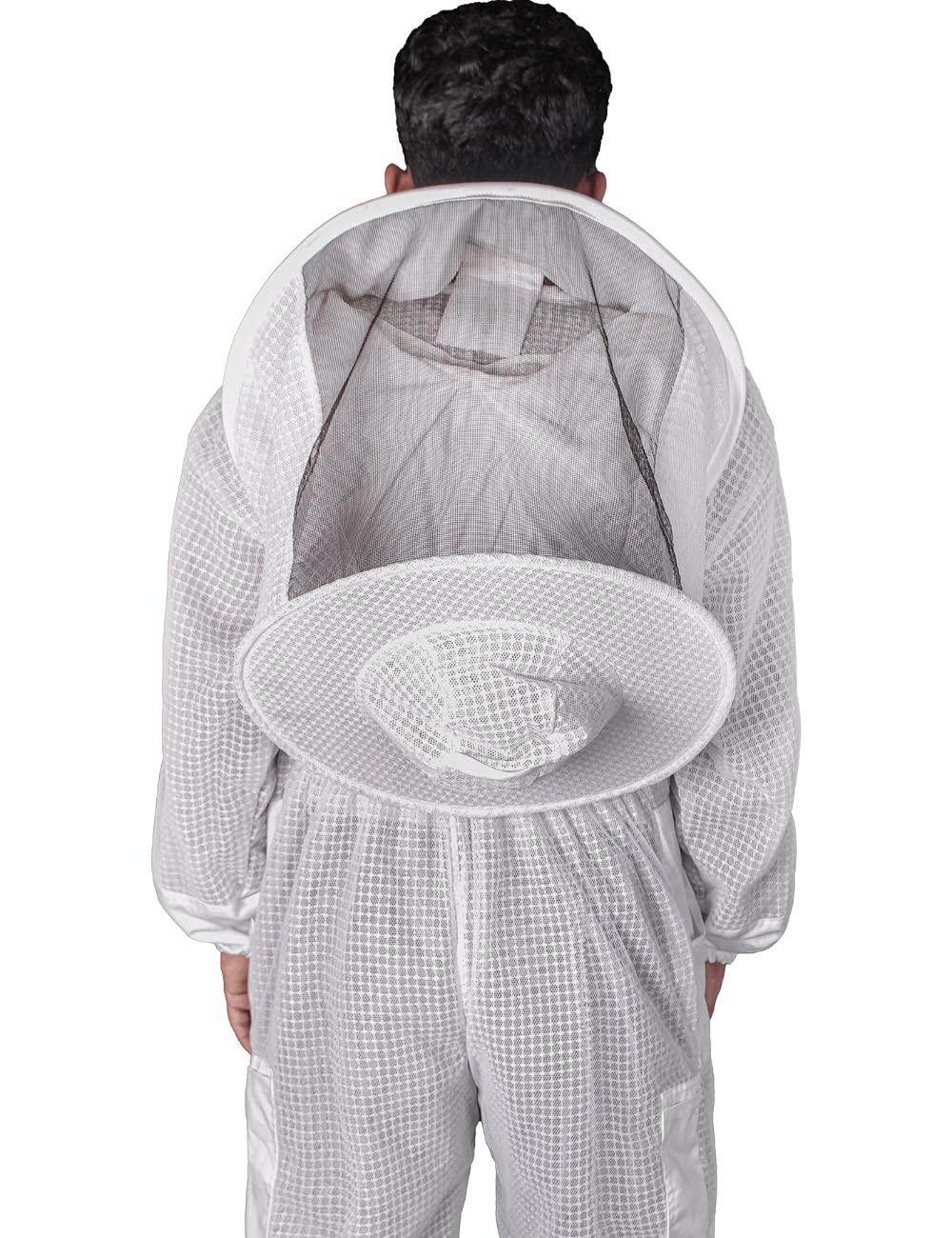 toor traders 3 layers ventilated ultra breeze bee suit with round veil beekeeping hat - bee suits for men &amp; women professional &amp; beginner beekeeper.