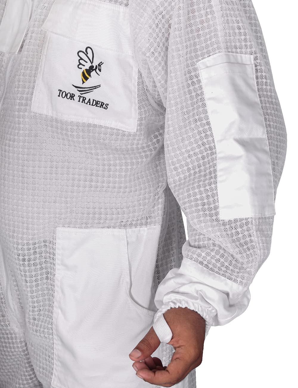 toor traders 3 layers ventilated ultra breeze bee suit with round veil beekeeping hat - bee suits for men &amp; women professional &amp; beginner beekeeper.