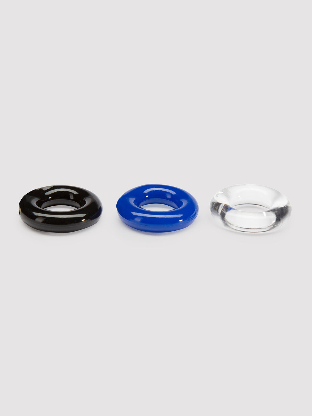 BASICS Donut Cock Ring Multipack (3 Count), Clear