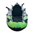Elkton Outdoors Cormorant 2 Person Tandem Inflatable Fishing Kayak, 10-Foot with EVA Padded Seats, Includes 2 Active Fishing Rod