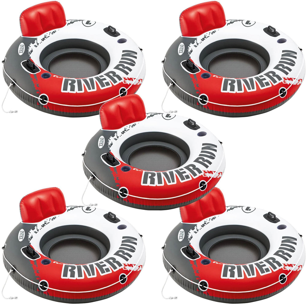 River Run 1 53" Inflatable Floating Tube Lake Pool Ocean Raft (5 Pack)