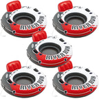 River Run 1 53" Inflatable Floating Tube Lake Pool Ocean Raft (5 Pack)