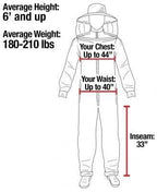 forest beekeeping supply - premium ventilated beekeeping suit with round hood | suitable for beginner and commercial beekeepers | metal brass zippers | thumb straps | hive tool pockets (2xl)