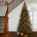 7' Pre-Lit Aspen Spruce Artificial Christmas Tree - Clear Lights