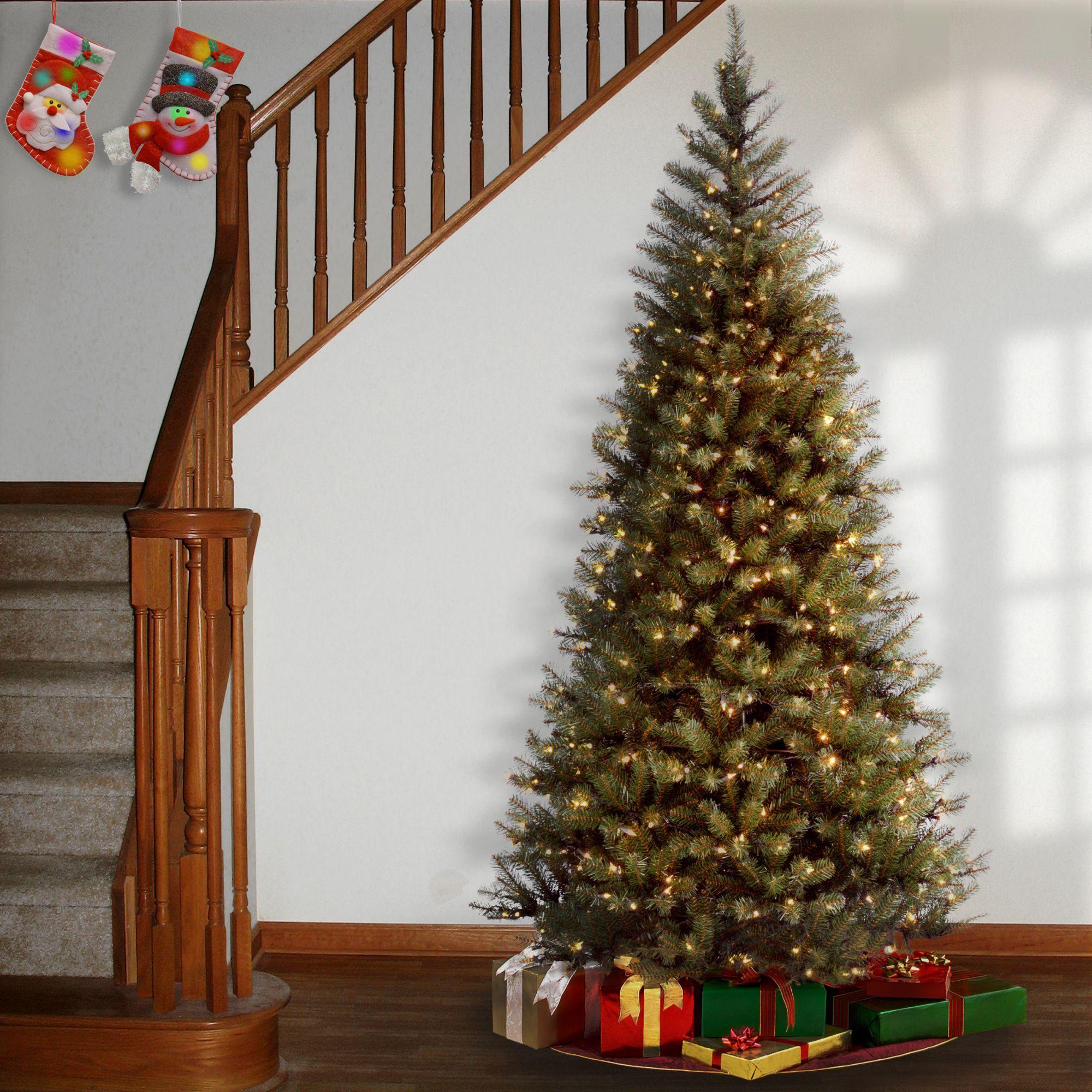 7' Pre-Lit Aspen Spruce Artificial Christmas Tree - Clear Lights