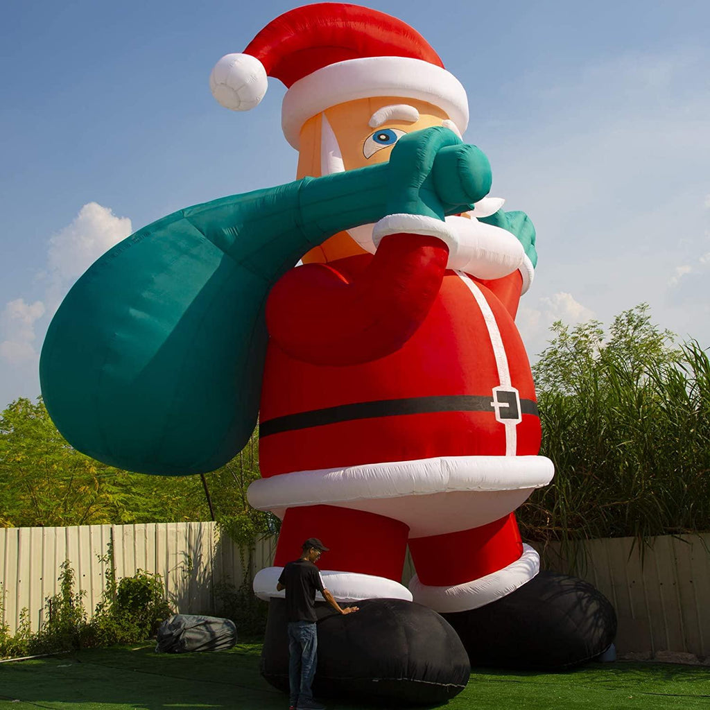 TKLoop Outdoor Santa Claus Premium Giant Yard Inflatable, with Blower 26'