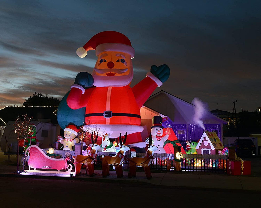 TKLoop Outdoor Santa Claus Premium Giant Yard Inflatable, with Blower 26'