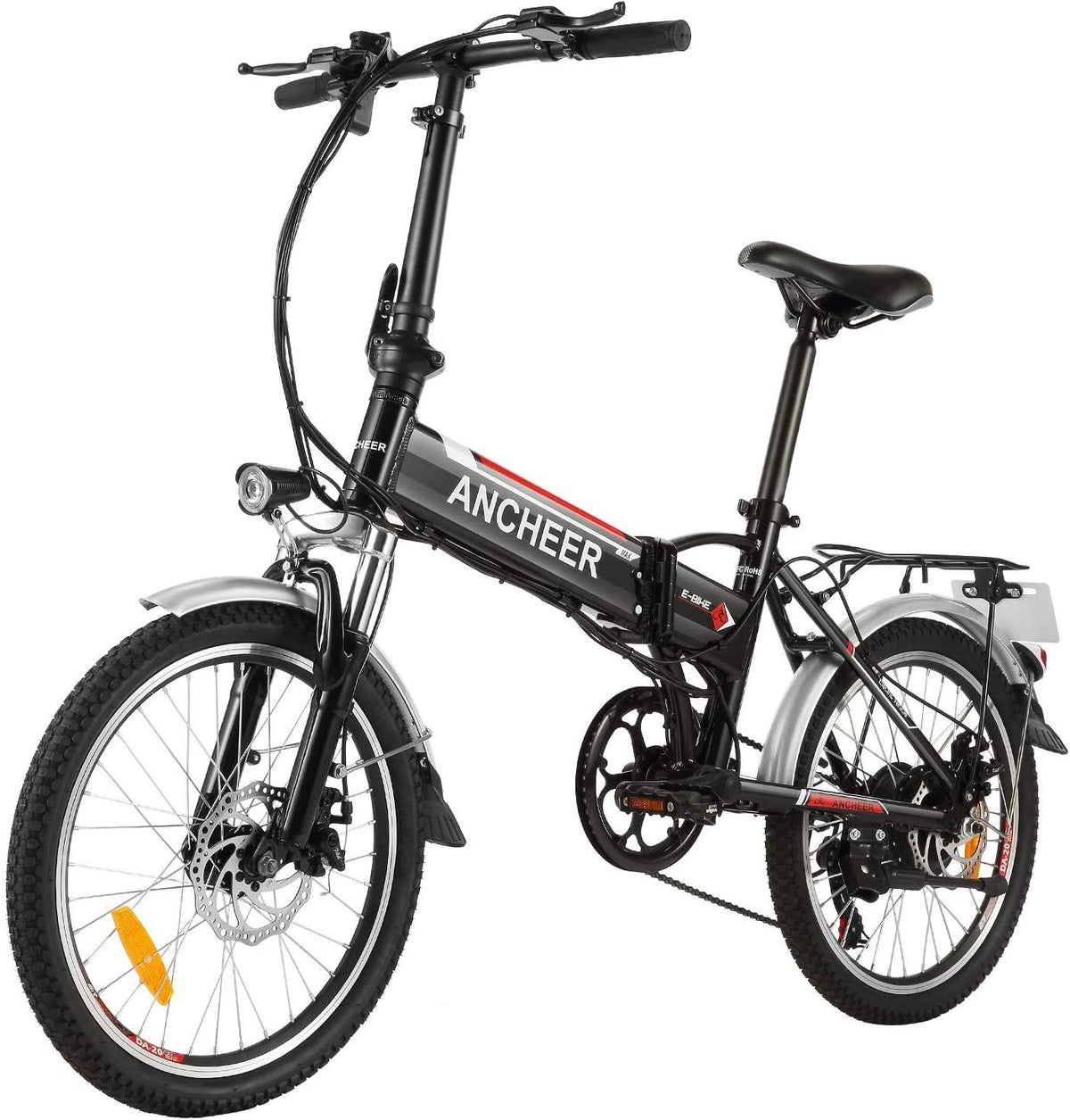ANCHEER Folding Ebike AE4, 20'' Foldable Electric Bicycle with 36V 8Ah Removable Lithium-Ion Battery, Professional 7 Speed Gears