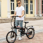 ANCHEER Folding Ebike AE4, 20'' Foldable Electric Bicycle with 36V 8Ah Removable Lithium-Ion Battery, Professional 7 Speed Gears