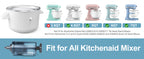 Ice Cream Maker & Shaved Ice Attachment for Kitchen aid Mixer,  Accessories Set Includes Shaved Ice Machine with 8 Ice Molds and Ice Cream Gelato Maker for 4.5 Qt & Larger Stand Mixers
