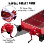 Low Profile Oil Drain Pan Truck Drain Pan 20 Gallon with Pump Hose Casters
