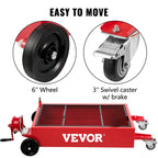 Low Profile Oil Drain Pan Truck Drain Pan 20 Gallon with Pump Hose Casters