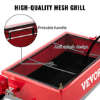 Low Profile Oil Drain Pan Truck Drain Pan 20 Gallon with Pump Hose Casters