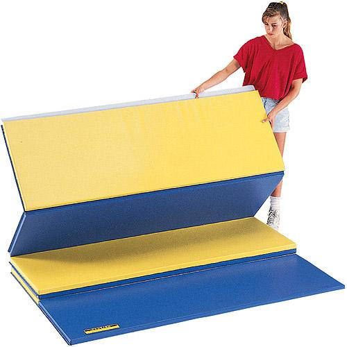 GSC Bonded Foam Training Mat, 6' x 12' x 2", 4-Sided Fasteners, Blue