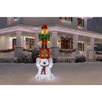 7 ft LED Polar Bear Gift Nutcracker Holiday Yard Decoration