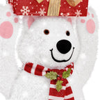 7 ft LED Polar Bear Gift Nutcracker Holiday Yard Decoration