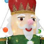 7 ft LED Polar Bear Gift Nutcracker Holiday Yard Decoration