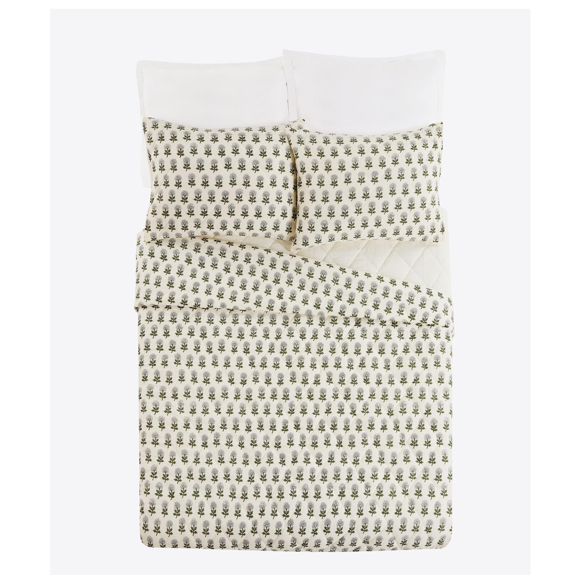 Laurel &amp; Mayfair Gwyn 3-PC Quilt Set, Full/Queen, Cream