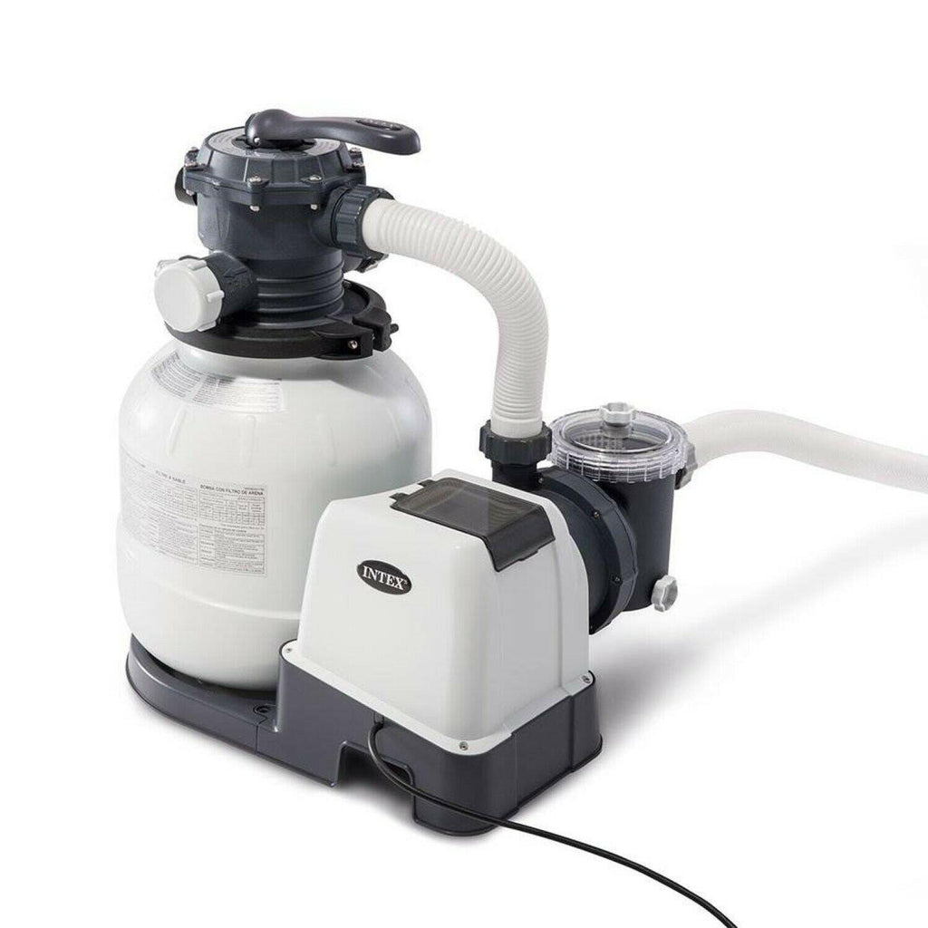 intex 26645eg 2100 gph above ground pool sand filter pump with automatic timer