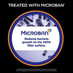 Shark HE402AMZ Air Purifier 4 True HEPA with Microban Protection Cleans up to 1000 Sq. Ft., Captures 99.98% of particles, allergens, smoke, odors to 0.1–0.2 microns, Advanced Odor Lock, 4 Fan, Grey